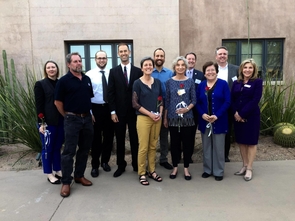 The full team behind the creation of the "Beyond the Mirage" documentary (from left): Meg Hagyard, Dave Bogner, Craig Boesewetter, Cody Sheehy, Kerry Schwartz, J.D. Gibbs, Susanna Eden, John Booth, Sharon Megdal, Phil Boas and Jacky Alling (Photo: CCT) The full team behind the creation of the "Beyond the Mirage" documentary (from left): Meg Hagyard, Dave Bogner, Craig Boesewetter, Cody Sheehy, Kerry Schwartz, J.D. Gibbs, Susanna Eden, John Booth, Sharon Megdal, Phil Boas and Jacky Alling (Photo: CCT)